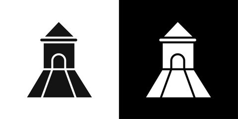 Rubber kid slide icon Symbol mark in filled style