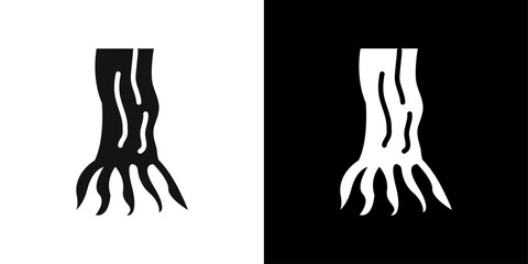 rubber roots icon Symbol mark in filled style