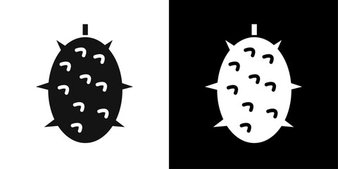Soursop icon Symbol mark in filled style