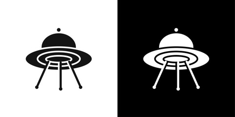 ufo flying icon Symbol mark in filled style