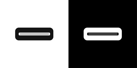 USB type c charger icon Symbol mark in filled style