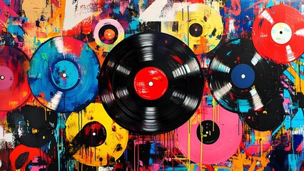 Obraz premium vinyl records