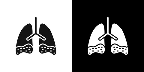 Asthma icon Symbol mark in filled style