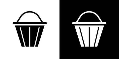 Basket icon Symbol mark in filled style