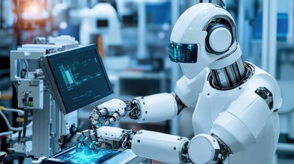 innovation technology industrial background automation robotics