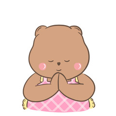 a little bear with momy