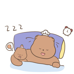 a little bear with momy