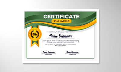 elegant gradient certificate design template