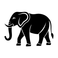 Elephant logo design isolated on a white background