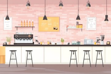 Fototapeta premium Coffee Shop Interior Design