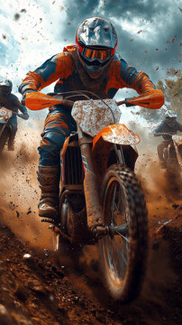Dirtbikes in action