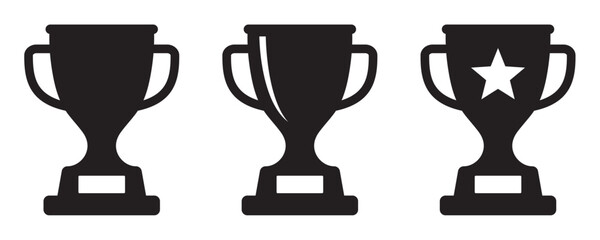 Trophy icon. Trophy cup, winner cup, victory cup icon. Reward symbol sign for web and mobile.