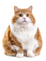 Obraz premium Cute cat with soft fur, orange-gray color