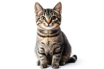 Majestic tabby cat. Tranquility and cuteness concept