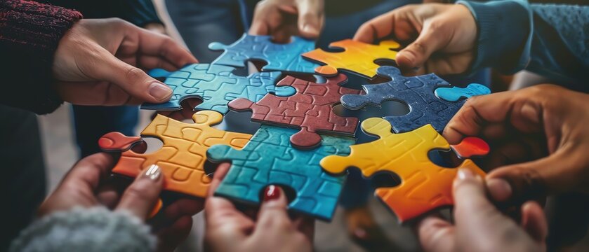 Collaborative business team solving problem