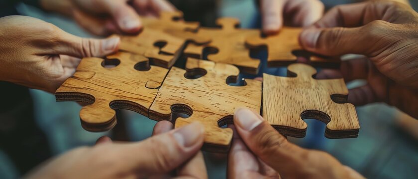 Young professionals solving problem together