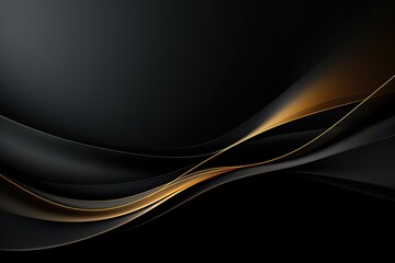 Obraz premium Abstract black and gold wave design.