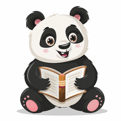 Obraz premium Panda Reading