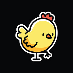 cute chicken vector illustration graphic