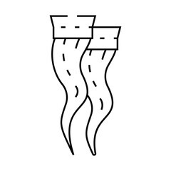extension hair line icon vector. extension hair sign. isolated contour symbol black illustration