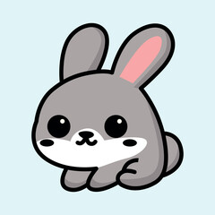 cute bunny or rabbit vector illustration graphic