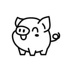 cute pig vector illustration graphic