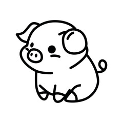 cute pig vector illustration graphic