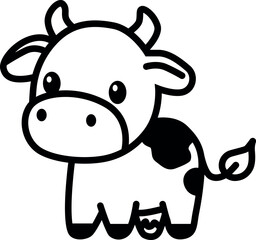 cute cow vector illustration graphic