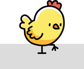 cute chicken vector illustration graphic