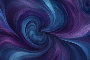 Fototapeta premium Abstract swirling patterns in shades of deep blues and purples watercolor background, AI Generated