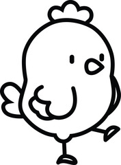 cute chicken vector illustration graphic