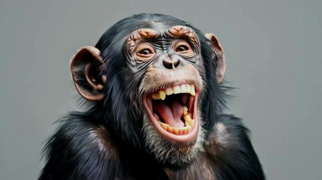 close up of a black monkey faced 