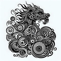 Fototapeta premium Monochrome Elegance Tatto
