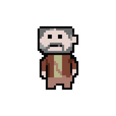 Fototapeta premium Pixel art characters, pixel art people isolated design. Vector illustration