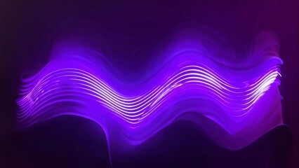 abstract flowing neon wave purple background 