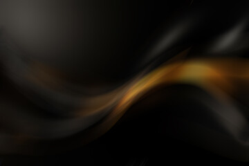 Abstract dark background with golden curve.