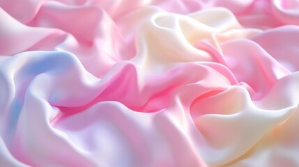 Obraz premium Abstract Background with 3D Wave Gradient Silk Fabric