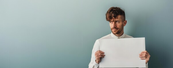 Man holding a congratulations on your new chapter sign, no job congratulations, life change