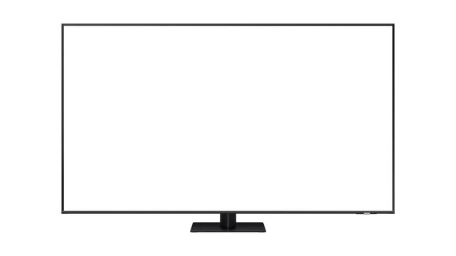 White screen LED TV television isolated image