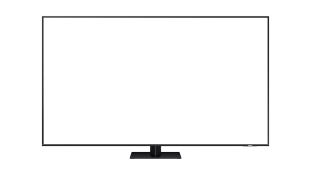 White screen LED TV television isolated image