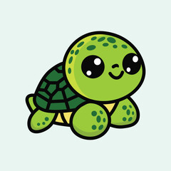 cute turtle vector illustration graphic