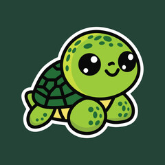 cute turtle vector illustration graphic