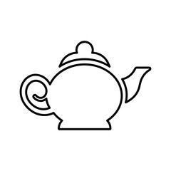 Teapot icon. Outline vector.
