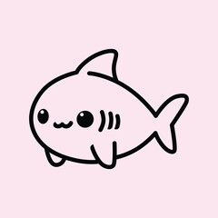 cute shark vector illustration graphic