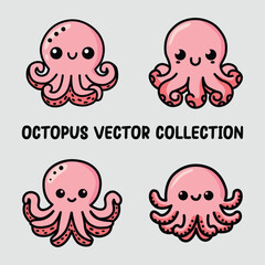 cute octopus vector illustration graphic