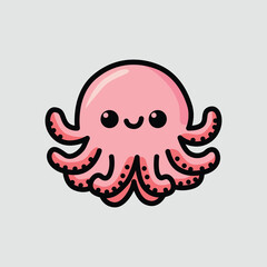 cute octopus vector illustration graphic