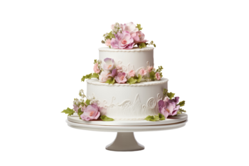 Wedding cake on transparent background. Wedding related topics. Png cutouts on transparent background. Wedding planner. Image for graphic designer.