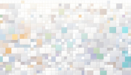 Fototapeta premium Colorful square mosaic pattern with soft pastel shades in a blurred design