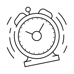 ringing alarm clock line icon vector. ringing alarm clock sign. isolated contour symbol black illustration