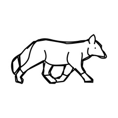 fox animal line icon vector. fox animal sign. isolated contour symbol black illustration